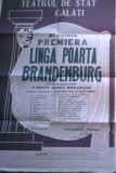 Teatrul din Galați, spectacol L&acirc;ngă Poarta Brandenburg dedicație Gina Patrichi