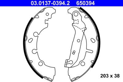 ATE 03.0137-0394.2 Set saboti frana foto
