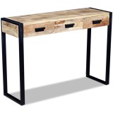 Cumpara ieftin Masă consolă cu 3 sertare, lemn masiv mango, 110x35x78 cm