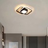 Lustra LED DUOFORM, 17W, 3 Patrate, lumina Rece/Calda/Neutra, Negru ModernLight Concept