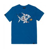 Tricou THTC Plastic Fish - Canepa Bumbac - Albastru