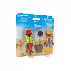 Playmobil - Set 2 Figurine Muncitori In Constructii