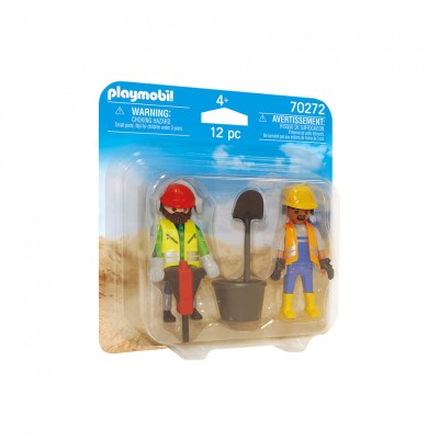 Playmobil - Set 2 Figurine Muncitori In Constructii foto