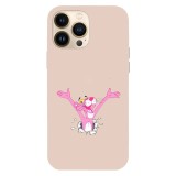 Husa compatibila cu Apple iPhone 15 Pro Max, Viceversa, model Hello from Pink Panther , Silicon, TPU, Transparent, Carcasa