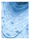 Tablou Canvas, "Straturi translucide de gheață albastră", Straturi, Texturi, Albastru, Gheață, Organic, Linii, Abstracție, Frig, Strălucire, Unde, 26