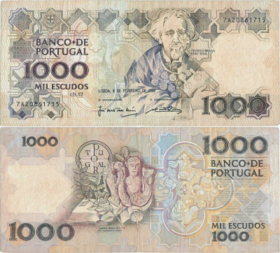 1992 (6 II), 1,000 Escudos (P-181i.2) - Portugalia foto