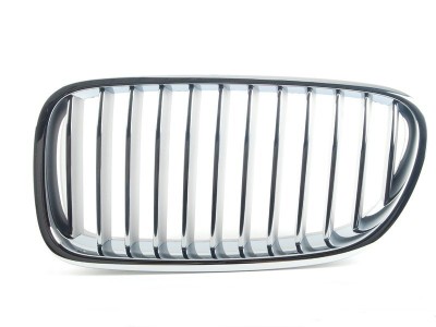 Grila radiator Bmw Seria 5 (F10/F11), 12.2009-08.2017, dreapta, crom/argintiu, 51137261356, 201905-4 foto