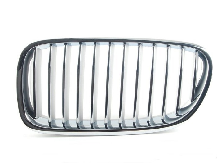 Grila radiator Bmw Seria 5 (F10/F11), 12.2009-08.2017, dreapta, crom/argintiu, 51137261356, 201905-4