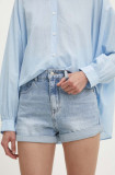 Answear Lab pantaloni scurti jeans femei, neted, high waist
