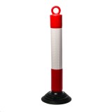 Stalp pentru semnalizare cu banda reflectorizanta si baza detasabila 80 cm