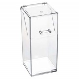 Organizator suport Pufo pentru pensule de machiaj, rujuri, creioane, bijuterii, 21 cm, transparent