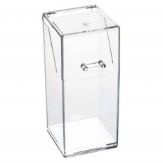 Organizator suport Pufo pentru pensule de machiaj, rujuri, creioane, bijuterii, 21 cm, transparent foto