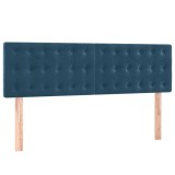 Cumpara ieftin Tablii de pat, albastru inchis, 144x5x78/88 cm, catifea