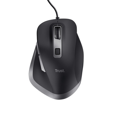 Mouse Trust Fyda cu fir 5000 DPI, negru foto