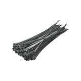 Coliere din plastic negre 3.6x200 mm pentru prindere, set 100 bucati