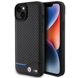 Husa pentru iPhone 15 Plus - BMW Leather Carbon (BMHCP15M22NBCK) - Black