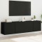 vidaXL Comodă TV de perete, 2 buc. negru, 80x30x41 cm 836955