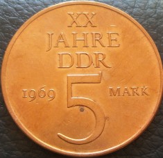 Moneda aniversara 5 MARCI / MARK - RD GERMANA (DDR), anul 1969 * cod 1522 A