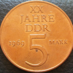 Moneda aniversara 5 MARCI / MARK - RD GERMANA (DDR), anul 1969 * cod 1522 A