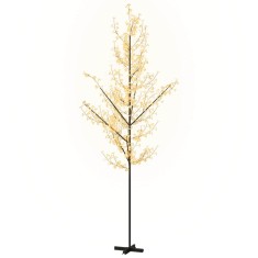 Copac cu flori de cires cu LED, 672 LED-uri alb calde, 400 cm foto