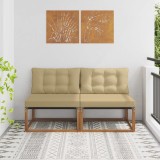 vidaXL 2 Bucată Canapea Medie pentru Exterior Lemn Solid de Acacia 900644