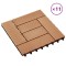 vidaXL Plăci de pardoseală 11 buc, culoare tec, 30 x 30 cm, WPC, 1 mp