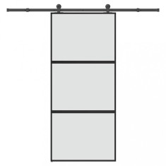 Usa glisanta cu set de feronerie sticla temperata si aluminiu foto