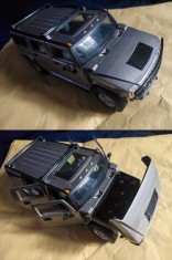 Macheta auto Hummer H2, 1:18, Silver, metalica (Maisto) foto