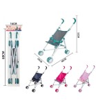 Caruță Metalică Pliabilă pentru Păpuși, Accesorii Jucărie Fete, +3 Ani, 4 Culori, Metal/Textil/Plastic