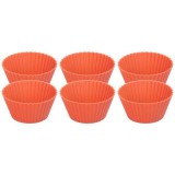 Forme Briose Silicon Rosu, Set 6 Bucati, 6.5cm MagicHome - Coacere Prajituri, Cupcake, Magic Home