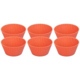 Forma coacere pentru briose, silicon, rosu, set 6 buc, 6.5x6.5x3 cm, MagicHome GartenVIP DiyLine, Magic Home