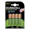 Set 4 acumulatori HR6 Duracell, tip AA, 2500 mAh, 1.2 V
