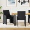 vidaXL Scaune de dining cu roata 2 pcs Negru 57 x 66 x 94 cm țesătură 42017809