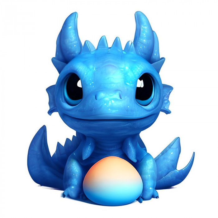 Sticker decorativ, Dragon, Albastru, 66 cm, 10771ST