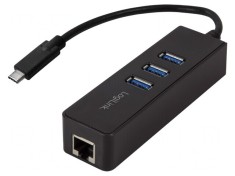Adaptor USB-Fast Ethernet cu Hub USB 3.0