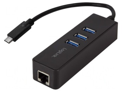 Adaptor USB-Fast Ethernet cu Hub USB 3.0 foto