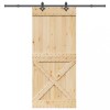 VidaXL Ușă glisantă cu set feronerie, 100x210 cm, lemn masiv de pin 3332783