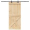vidaXL Ușă glisantă cu set feronerie, 100x210 cm, lemn masiv de pin 3332783
