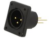 Conector XLR 3 pini CLIFF Aurit THT Soclu Montaj Printat