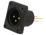 Soclu XLR 3 PIN THT Aurit 5A 19x24mm