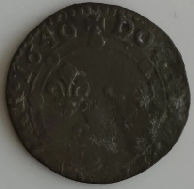 Moneda Principatul Arches-Charleville - Double Tournois 1640-Charles II Gonzaga foto
