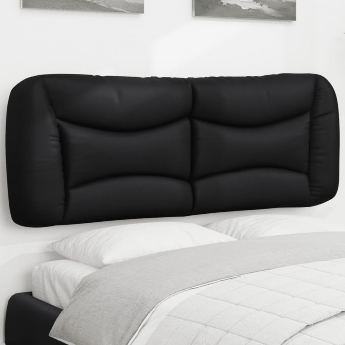 vidaXL Pernă pentru tăblie pat, negru, 120 cm, piele artificială