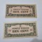 bancnota 1942 indiile olandeze ocup.jap. 1c