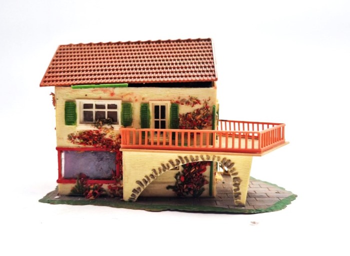 vila cu balcon kit circuit trenulet Diorama feroviara Faller 252 HO Germania anii '80 macheta cai ferate