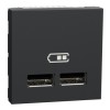Priza USB tip A dubla incarcare 2M Schneider Noua Unica antracit NU341854