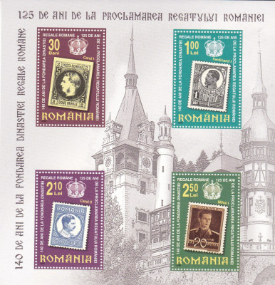 ROMANIA 2006 LP 1719 a REGALITATE DINASTIA REGALA ROMANA BLOC DE 4 TIMBRE MNH foto