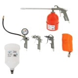 Kit accesorii aer comprimat Detoolz, 5 piese, cupla rapida pentru compresor