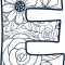 Sticker decorativ, Litera E, Negru, 82 cm, 7451ST