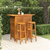 Set mobilier de bar de gradina, 3 piese, lemn masiv de acacia GartenMobel Dekor, vidaXL