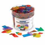 Forme geometrice transparente - 408 piese, Learning Resources